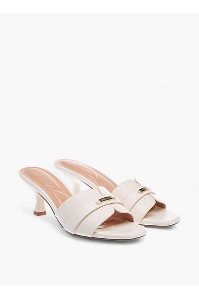 Celeste Women's Animal Textured Slip-On Sandals with Kitten Heels