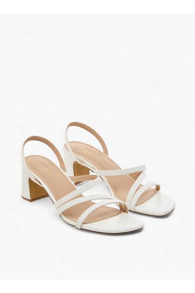 Flora Bella by Shoexpress Flora Bella Solid Slingback Sandals with Block Heels