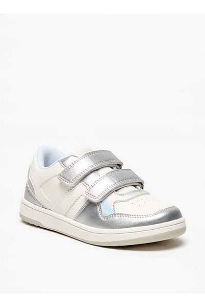 Little Missy Colourblock Sneakers with Hook and Loop Closure
