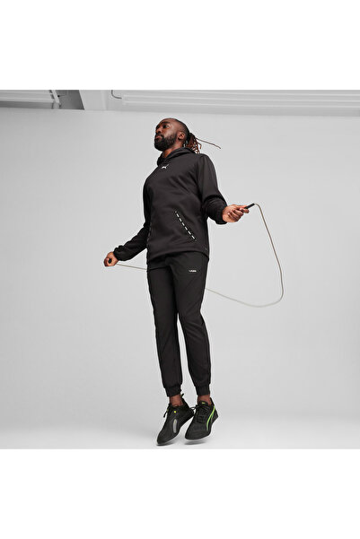 Puma 524935-01 FIT PWR Fleece Hoodie Sweatshirt Erkek Kapüşonlu Sweatshirt SİYAH