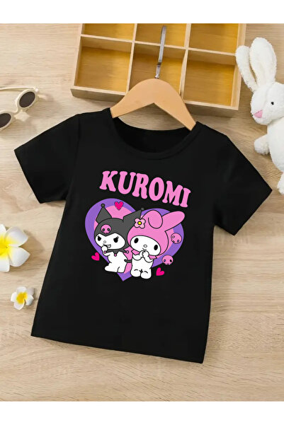 Eysaah تيشيرت أسود برقبة دائرية مطبوع من Kuromi