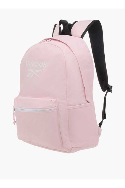 Reebok Logo Print Backpack with Zip Closure and Adjustable Straps