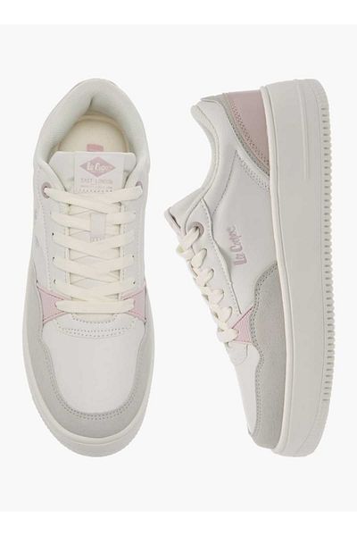 Lee Cooper Women's Logo Print Panelled Lace-Up Sneakers