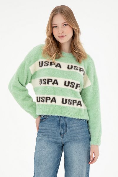 U.S. Polo Assn. Women's Mint Crew Neck Sweater 50294259 -Vr090