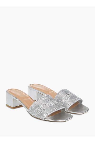 Celeste Women's Embellished Slip-On Sandals with Block Heels