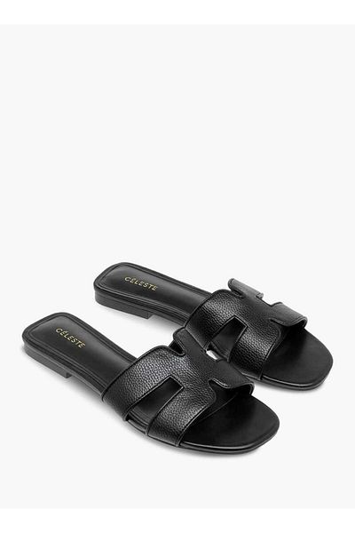 Celeste Women's Textured Slide Sandals with Slip-On Closure