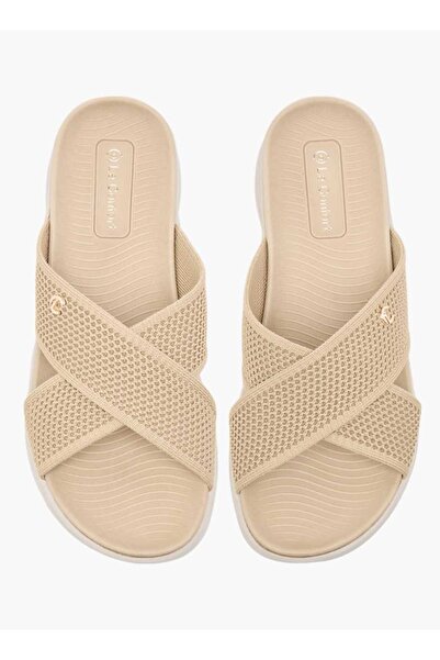 Le Confort Knit Textured Slip-On Cross Strap Sandals