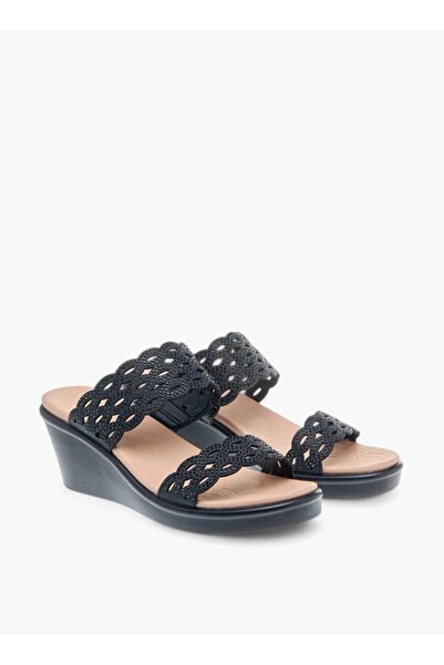 Le Confort Embellished Laser Cut Detail Sandals with Wedge Heels