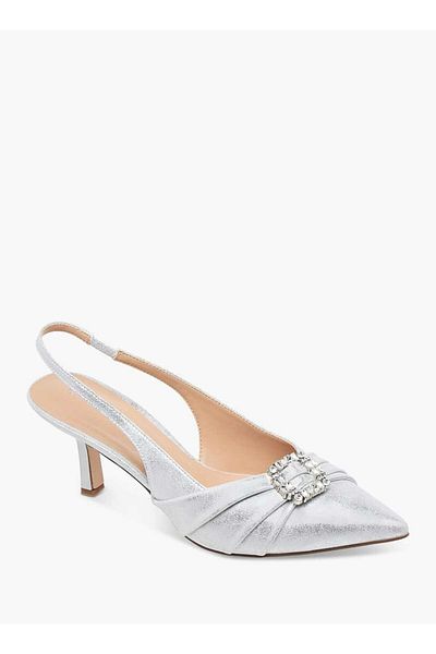 Celeste Celeste Women's Embellished Slingback Shoes with Kitten Heels
