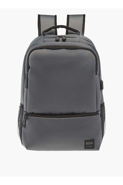 Lee Cooper Solid Backpack with Adjustable Strap and Zip Closure