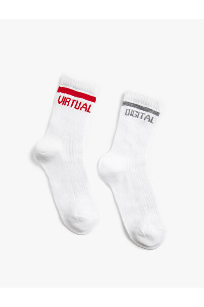 Koton Комплект от 2 раирани чорапа