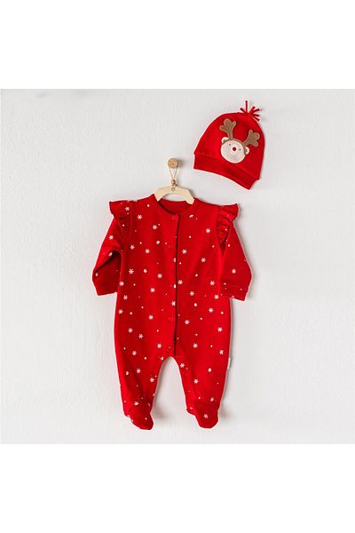 andywawa Ac23304 Baby Romper Set - Happy New Year Romper Hat Set