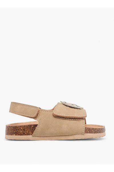 Juniors Lion Applique Sandals with Hook and Loop Closure