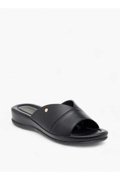 Flora Bella by Shoexpress Flora Bella Solid Open Toe Slip-On Sandals