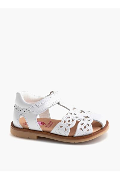 Pablosky Girls' Cutout Detail Strap Sandals with Hook and Loop Closure