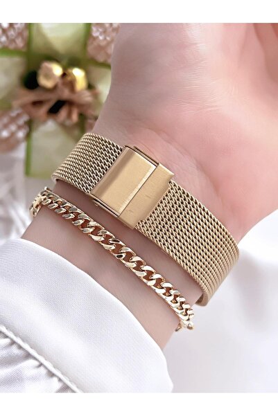 Ferrucci Special Series Women's Wrist Watch & Bracelet - Steel Band, Tarnish Color, Throwback Vs.Blkt.0077