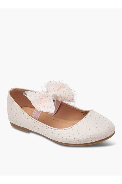 Flora Bella by Shoexpress Flora Bella Textured Ballerina Shoes with Elastic Closure