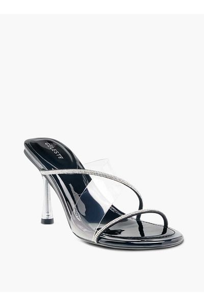 Celeste Women's Studded Slip-On Sandals with Stiletto Heels