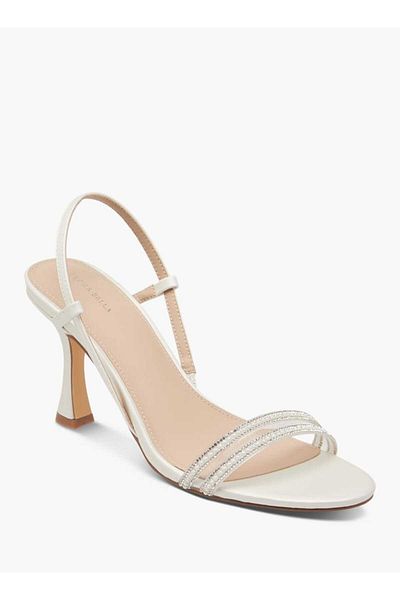 Flora Bella by Shoexpress Flora Bella Embellished Slingback Sandals with Flared Heels