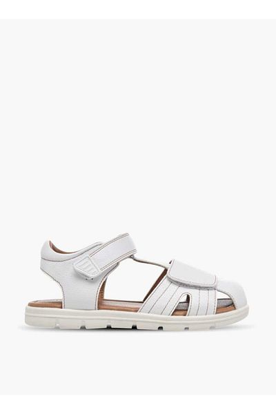 Juniors Stitch Detail Fisherman Sandals with Hook and Loop Closure