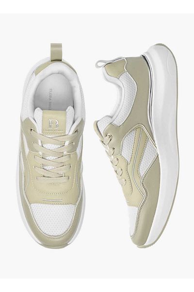 Flora Bella by Shoexpress Flora Bella Panelled Ankle Sneakers with Lace-Up Closure