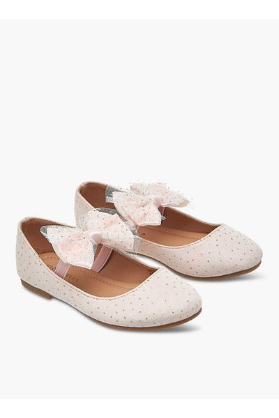 Flora Bella by Shoexpress Flora Bella Textured Ballerina Shoes with Elastic Closure