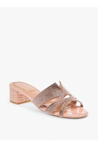 Celeste Women's Embellished Slip-On Sandals with Block Heels
