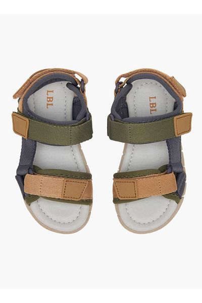 LBL by Shoexpress Colourblock Sandals with Hook and Loop Closure