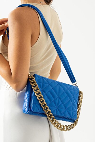 Kaya Bag Geantă de umăr și crossbody pentru femei Saks Blue, dimensiune 15x26