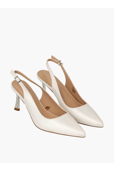 Flora Bella by Shoexpress Flora Bella Textured Slingback Shoes with Stiletto Heels
