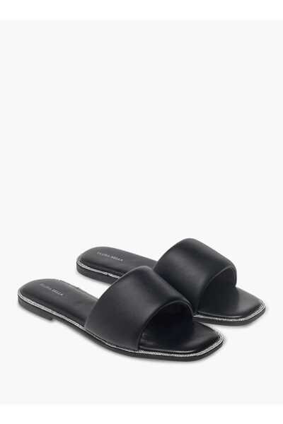 Flora Bella by Shoexpress Flora Bella Rhinestone Embellished Slip-On Sandals