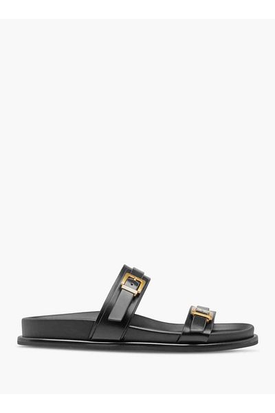 Celeste Women's Buckle Accent Slide Sandals with Slip-On Closure