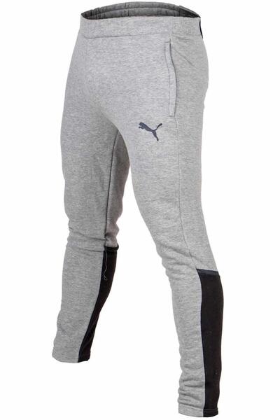 Puma Erkek Pamuklu Eşofman Altı Erkek Eşofman Alt Ayakkabı 657988-13 Gri-siyah