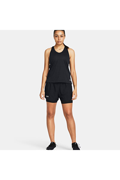 Under Armour Fly By 2in 1 Kadın Siyah Antrenman Şortu