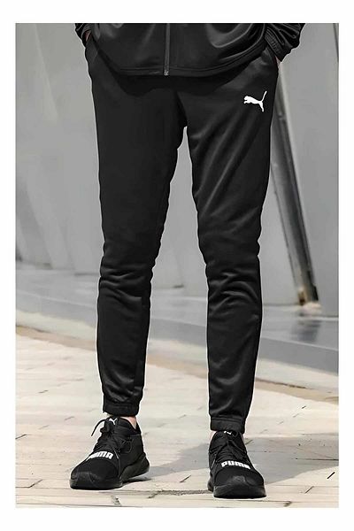 Puma Ανδρική αθλητική φόρμα Team Rise Poly B2 Bottom657390-03-1 Μαύρο