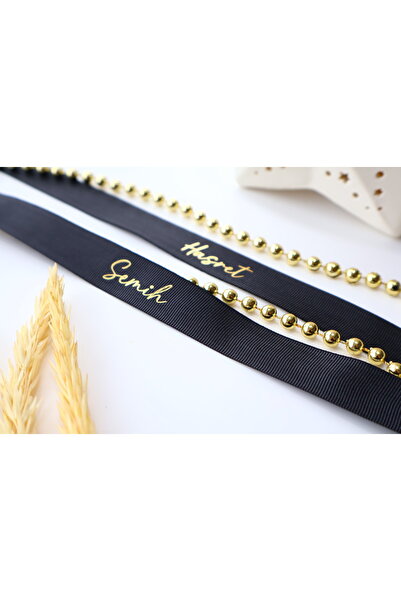 lafazan Dökülmeyen Gold incili Siyah Renk Söz & nişan Kişiye Özel Yüzük Kurde...