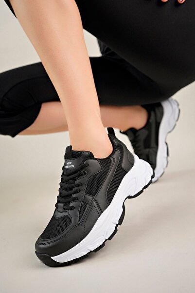 McDark Milano Γυναικείο Μαύρο Λευκό Sneaker