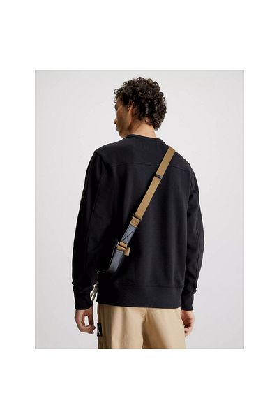 Calvin Klein Halenka Calvin Klein Monogram Sleeve Badge Crew, Černá, Pánské
