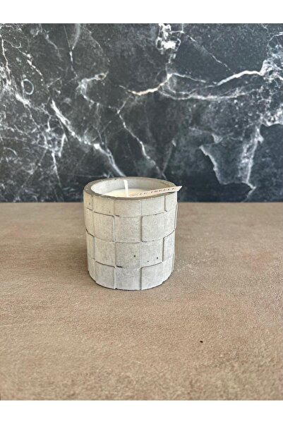 Dekoratif Betonda Hazırlanmış Doğal Soya Mum