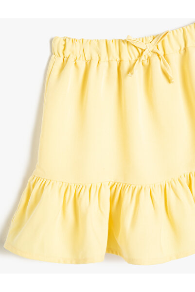 Koton Mini Etek Fırfırlı Beli Lastikli Modal Kumaş