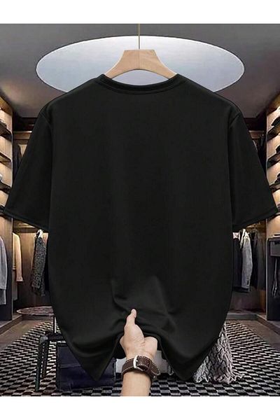 DEEPSENCE Unisex Oversize Nasa Bear Black T-Shirt