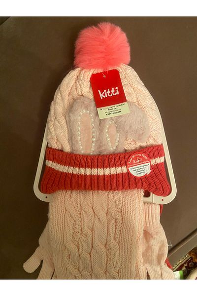 Kitti Girl Rabbit Ears Gloves Suit 4-8 Years