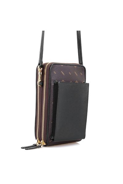 Desa Γυναικεία τσάντα τηλεφώνου Adale Black Monogram