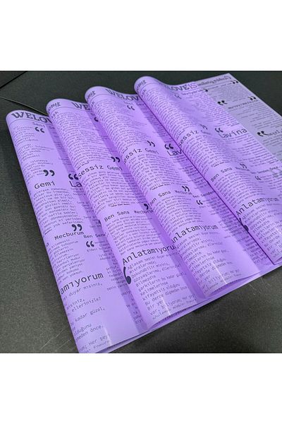 weloveis Purple Colored Collection of Poems - Matte Opp, 55X55Cm, 10 Sheets