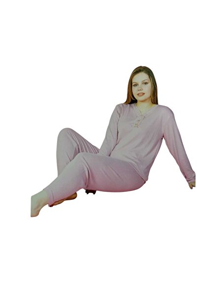 GOOD NİGHT YAKASI DANTEL YUMUŞACIK PİJAMA TAKIMI