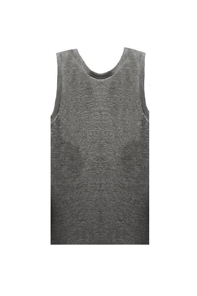 Lisirru Women's Fitted Thick Straps Zero Sleeve Basic GREY Summer Cotton Tank Top Blouse