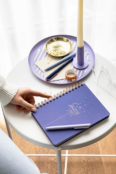 PAPERORA Ajanda Lila - Α5 Σπειροειδής Λινό Αδιάβροχο Planner