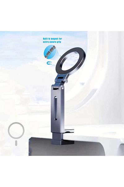Generic Portable Foldable 360° Rotating Mobile Phone Holder Mini Aluminum Travel Stand