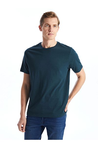 LC Waikiki Tricou pentru bărbați din bumbac pieptănat cu decolteu rotund de sezon nou - S50839Z8
