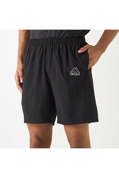 Kappa Logo Print Shorts With Elasticated Waistband And Pockets